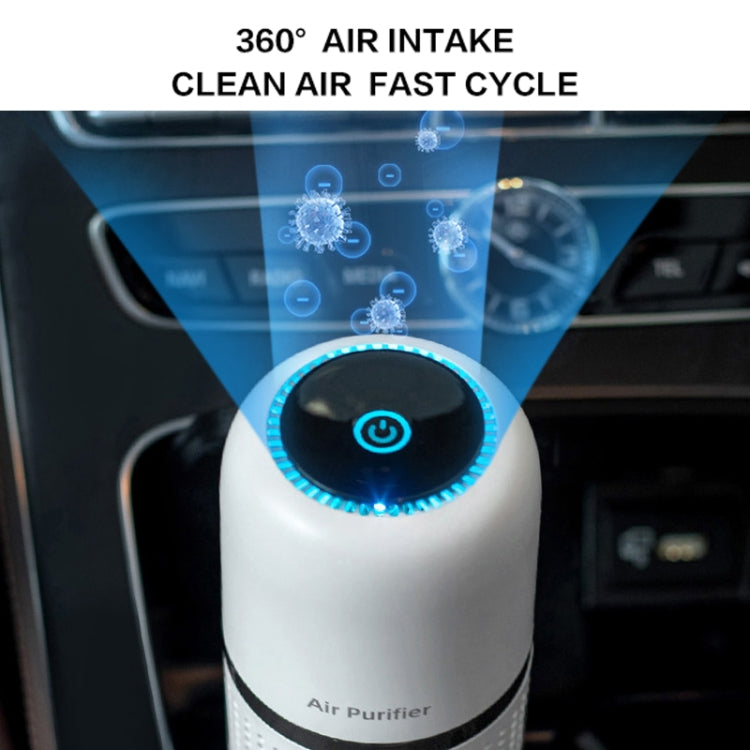Mini Car Air Purifier Desktop Negative Ion Filter(White) - Air Purifier by buy2fix | Online Shopping UK | buy2fix