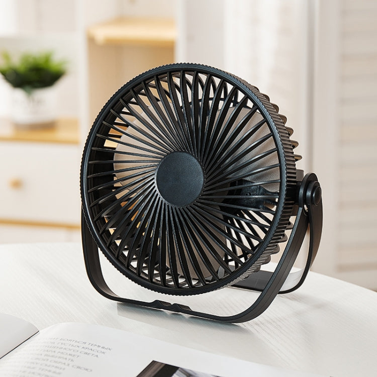 3-in-1 Electric Fan Wall Mounted Desktop Quiet Brushless Turbine Mini Fan, Style: Rechargeable(Black) - Electric Fans by buy2fix | Online Shopping UK | buy2fix