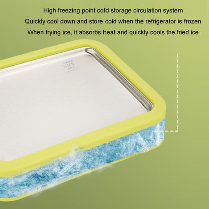 Mini Household Fried Yogurt Machine Children Homemade DIY Fried Ice Tray, Color: Stainless Steel Green 26x21cm - Yogurt Machine by buy2fix | Online Shopping UK | buy2fix