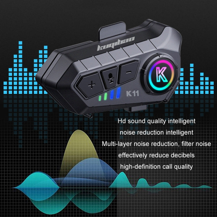 KUQIBAO K11 Motorcycle Helmet Waterproof Subwoofer Bluetooth Headphones(Soft Microphone) - Motorcycle Walkie Talkie by KUQIBAO | Online Shopping UK | buy2fix