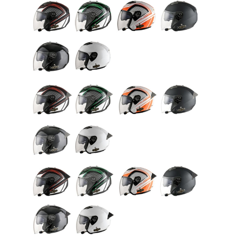 KUQIBAO Motorcycle Smart Bluetooth Sun Protection Double Lens Safety Helmet, Size: M(White+Gray Tail) - Helmets by KUQIBAO | Online Shopping UK | buy2fix