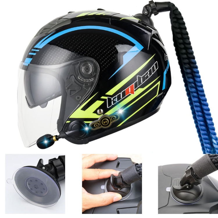 KUQIBAO Motorcycle Bluetooth Headset Double Lens Helmet With Braid, Size: M(Bright Black Phantom Fiber) - Helmets by KUQIBAO | Online Shopping UK | buy2fix