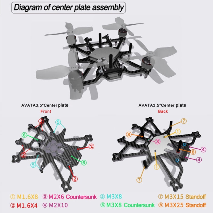 Suitable for DJI Avata 3.5-inch Upgrade Frame Kit, Style: Rack+4 Motors -  by buy2fix | Online Shopping UK | buy2fix