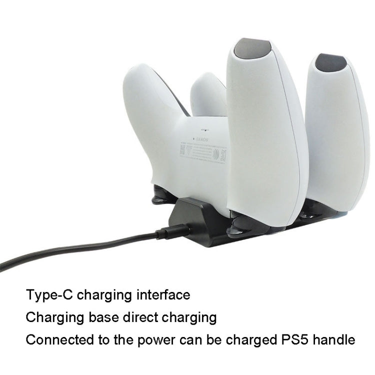 iplay HBP-263 For PS5 Handle Dual Seat Charging Support(Black) - Charger & Power by iplay | Online Shopping UK | buy2fix