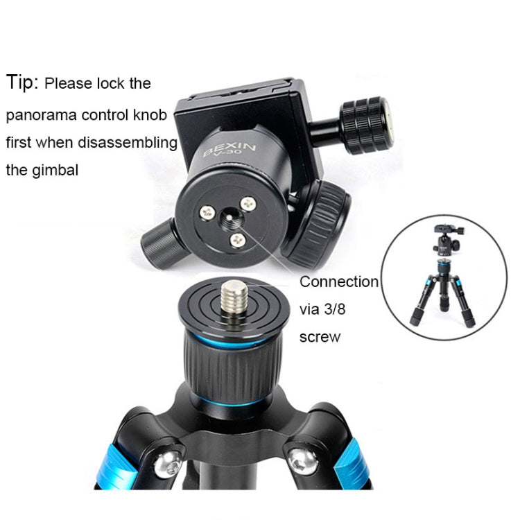 BEXIN V30 Adjustable Aluminum Alloy Desktop Camera Tripod Mini Portable Folding Live Tripod(MS08-S) - Tripods by BEXIN | Online Shopping UK | buy2fix