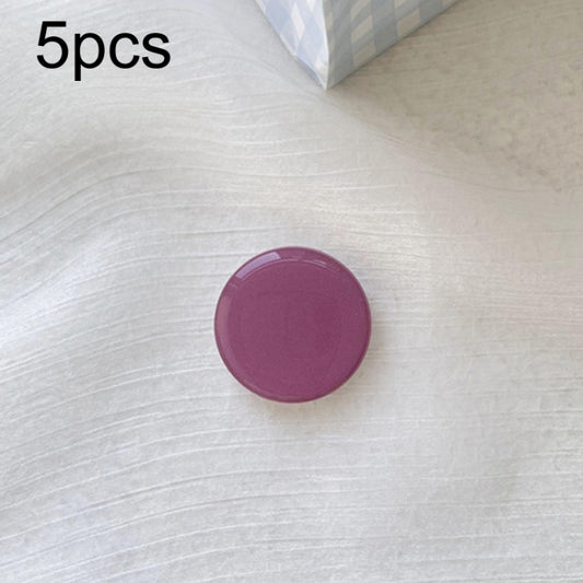 5pcs Solid Color Drop Glue Airbag Bracket Mobile Phone Ring Buckle(Mountain Tea Purple) - Ring Holder by buy2fix | Online Shopping UK | buy2fix