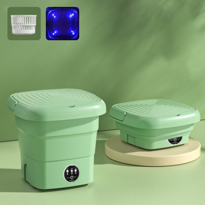 4.5L Mini Portable Folding Household Washing Machine Underwear Washer, Color: Fruit Green + Blue Light Antibacterial(EU Plug) - Washing Machines & Accessories by buy2fix | Online Shopping UK | buy2fix