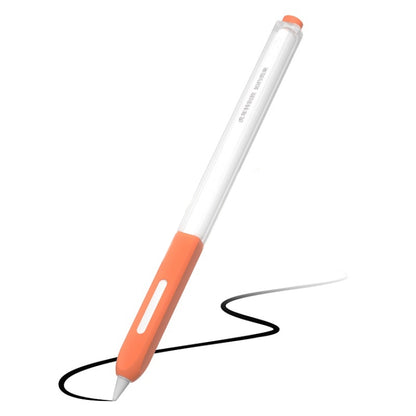 For Apple Pencil 2 Non-Slip Anti-Fall Translucent Segmented Pen Case(Orange) - Pencil Accessories by buy2fix | Online Shopping UK | buy2fix