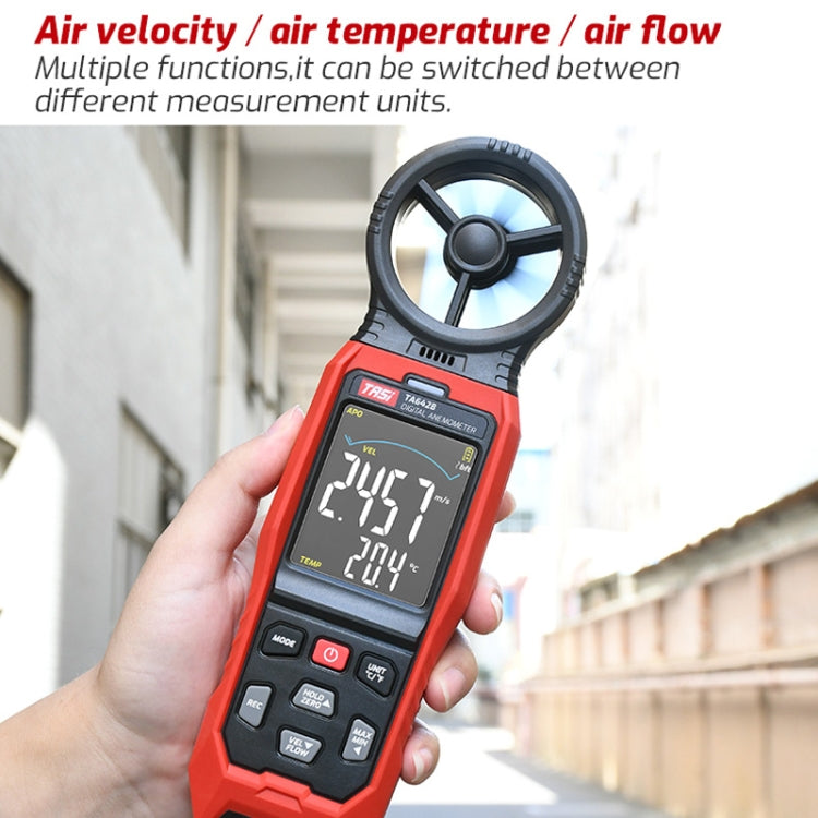 TASI TA642A Portable Digital Wind Speed Meter Air Volume Tester - Tachometers & Anemometer by TASI | Online Shopping UK | buy2fix