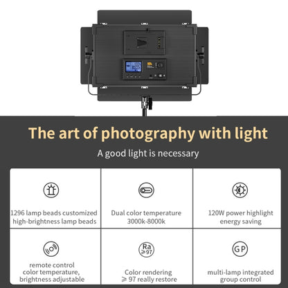 Pixel P45pro High Bright Dual Color Temperature Fill Light 120W Normal Bright Studio Camera Soft Light(A Set With UK Plug Adaptor) -  by Pixel | Online Shopping UK | buy2fix