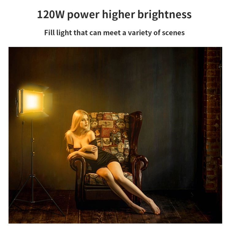 Pixel P45pro High Bright Dual Color Temperature Fill Light 120W Normal Bright Studio Camera Soft Light(A Set With UK Plug Adaptor) -  by Pixel | Online Shopping UK | buy2fix
