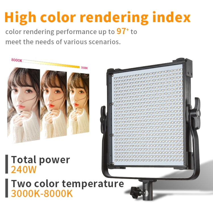 Pixel P45C RGB Dual Color Temperature Fill Light Live Photography Portable Outdoors 80W Square Soft Light(Single Lamp With Baffle+US Plug Adapter) -  by Pixel | Online Shopping UK | buy2fix