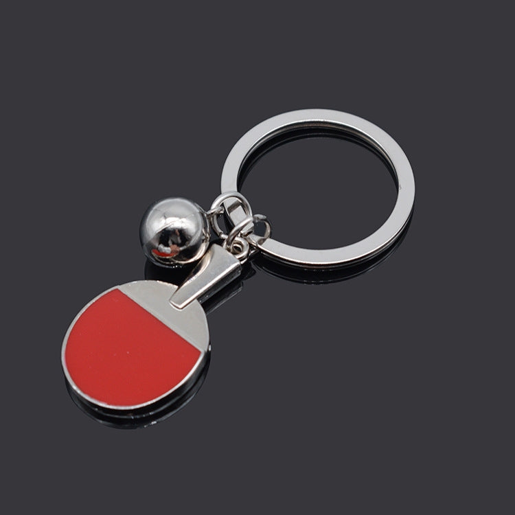 2pcs Table Tennis Metal Keychain Small Gift(BY-030) - Key Rings by buy2fix | Online Shopping UK | buy2fix