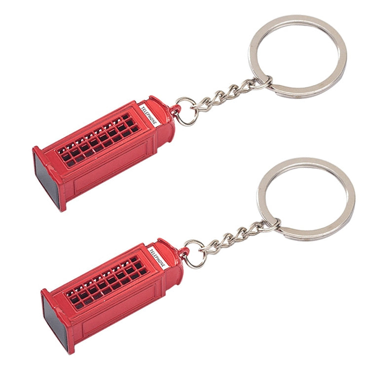 2pcs Mailbox Off-Road Vehicle Key Chain UK Tourism Souvenir Gift, Style: Telephone Booth - Key Rings by buy2fix | Online Shopping UK | buy2fix