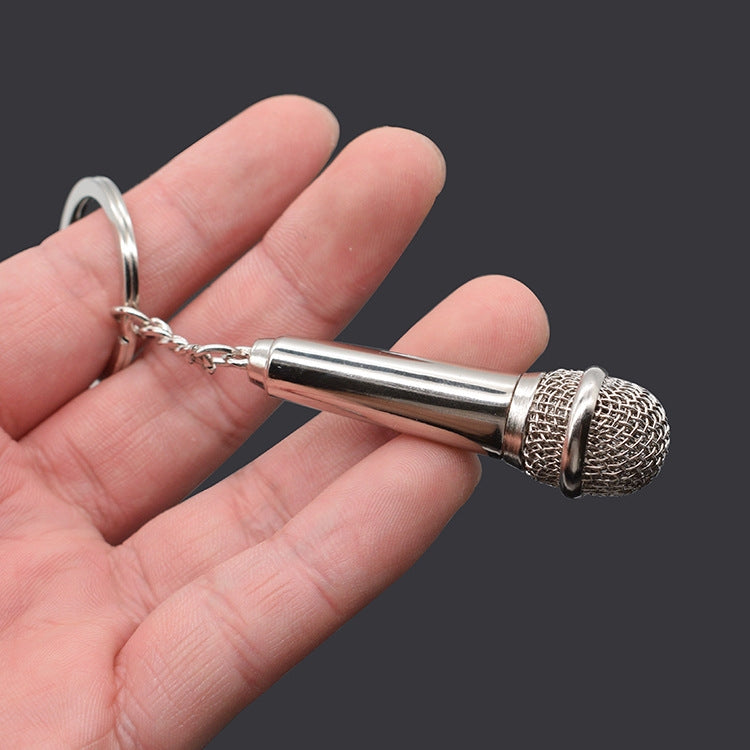 Simulated Microphone Metal Keychain Small Gift(BY-452) - Key Rings by buy2fix | Online Shopping UK | buy2fix