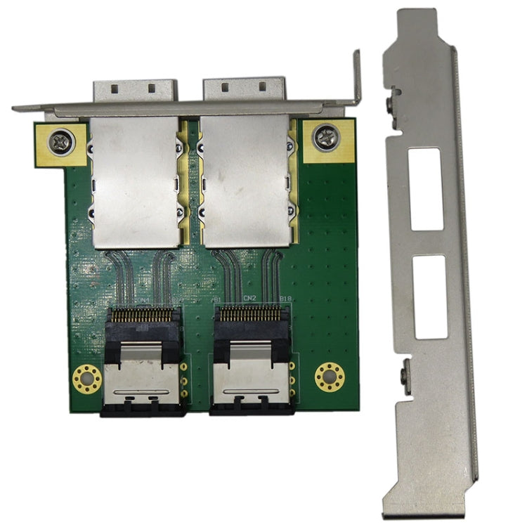 Dual Ports Mini SAS Internal SFF-8087 to External HD SFF-8088 Front Panel PCI SAS Card - Add-on Cards by buy2fix | Online Shopping UK | buy2fix