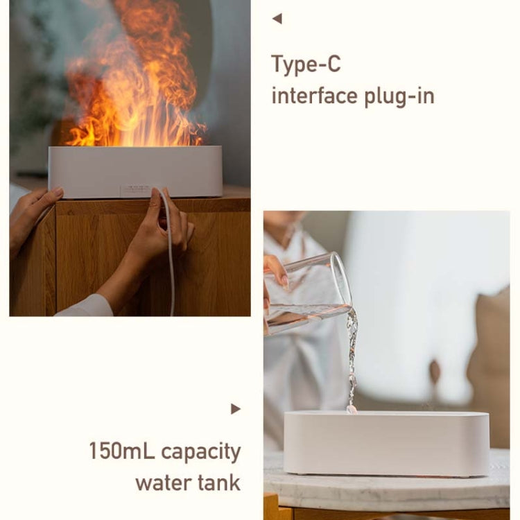 DQ709 Flame Aromatherapy Diffuser Quiet USB Air Humidifier(White) - Air Purifiers & Accessories by buy2fix | Online Shopping UK | buy2fix