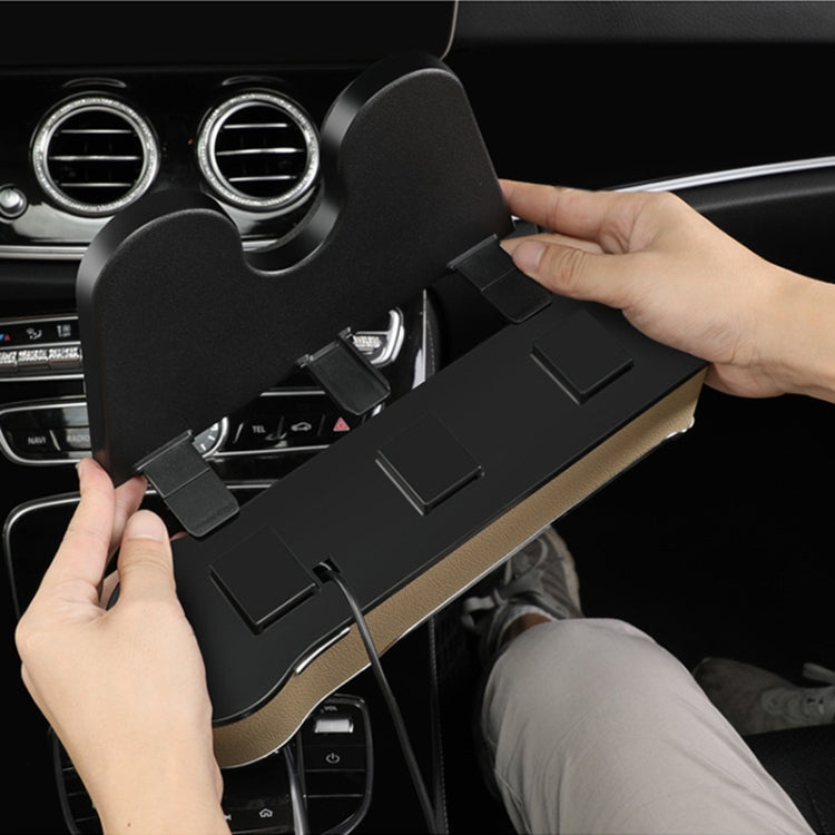 Car Seat Gap Storage Box Multifunctional Mobile Phone USB Charger, Color: QC3.0 Brown - Stowing Tidying by buy2fix | Online Shopping UK | buy2fix