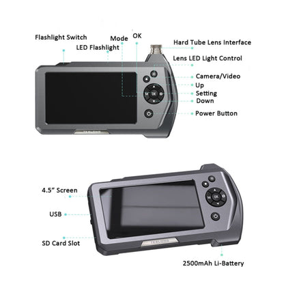 TESLONG NTS450A 4.5-inch Screen Industrial Handheld Endoscope with Light, Speci: 5.5mm Lens -3m -  by TESLONG | Online Shopping UK | buy2fix