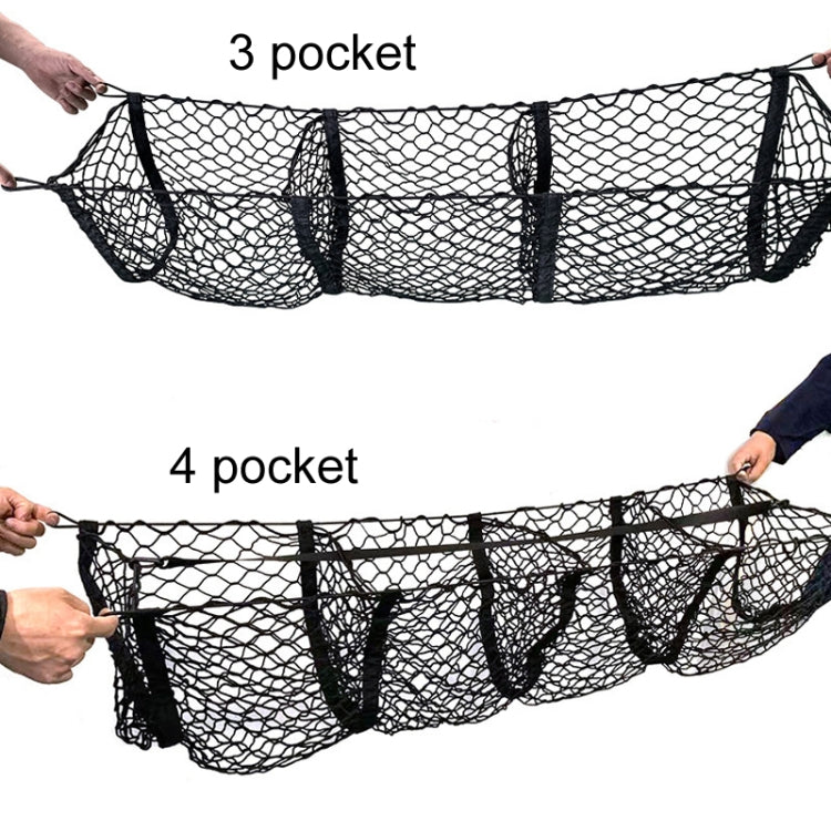 Pickup Truck Three-dimensional Net Bag Off-road Vehicle Trunk Luggage Net Bag, Size: 90x30cm(Four Pocket) - Stowing Tidying by buy2fix | Online Shopping UK | buy2fix