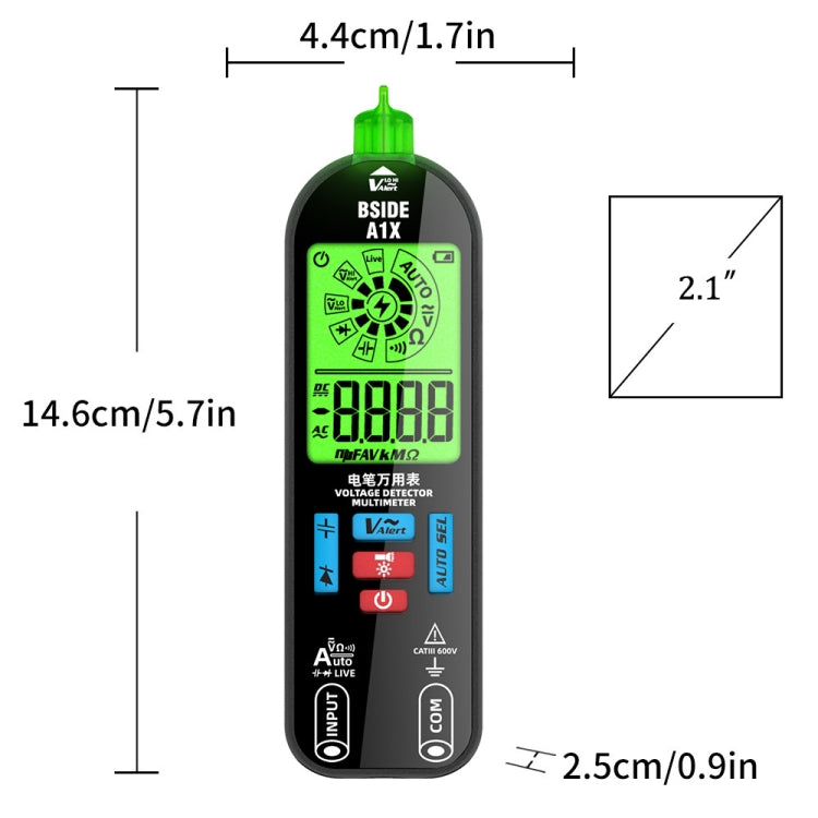 BSIDE A1X Charging Model Mini Digital Electric Pen Intelligent Automatic Merit Multimeter, Specification: With Tool Pack - Digital Multimeter by BSIDE | Online Shopping UK | buy2fix