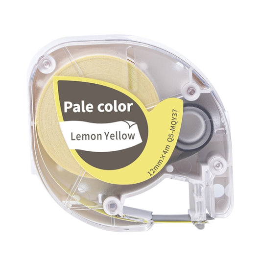 For Phomemo P12 / P12 Pro 12mm x 4m Consumables Label Ribbon, Style: Gray Word on Lemon Yellow Thermal Transfer - Printer Accessories by buy2fix | Online Shopping UK | buy2fix