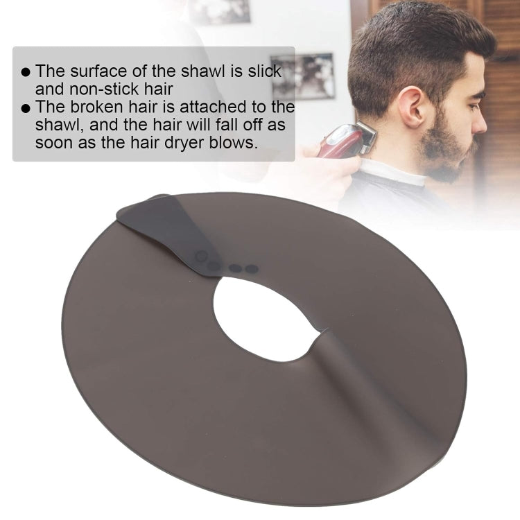 Hair Cutting Adjustable Shawl Capes Silicone Hairdressing Pad Neck Wrap Guard for Salon, Spec: Large Gray - Hair Trimmer by buy2fix | Online Shopping UK | buy2fix