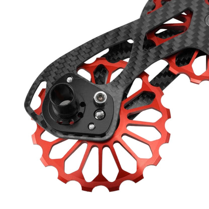 Carbon Fiber Guide Wheel For Road Bike Bicycle Bearing Rear Derailleur Guide Wheel Parts, Model Number: SD5 Red - Guide wheels by BIKERSAY | Online Shopping UK | buy2fix