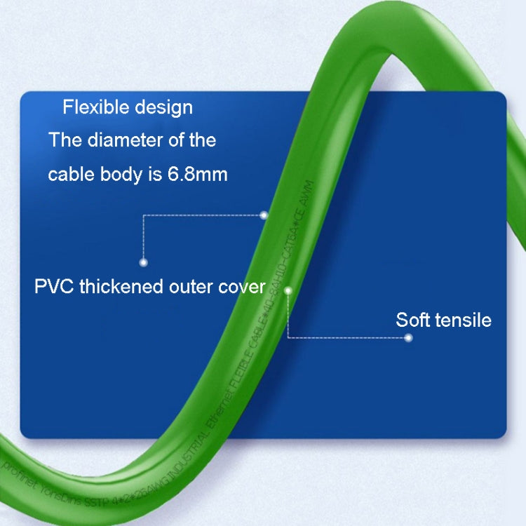 1m CAT6 Double Shielded Gigabit Industrial Cable Vibration-Resistant And Highly Flexible Drag Chain Cable - Lan Cable and Tools by buy2fix | Online Shopping UK | buy2fix