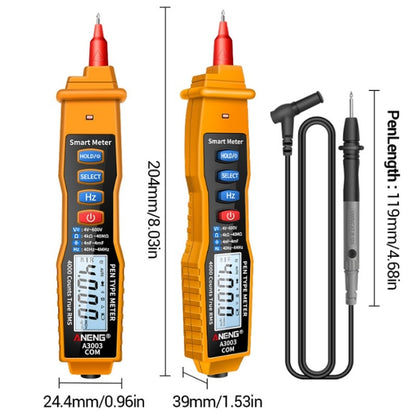 ANENG A3003 Multi-Function Pen-Type High-Precision Smart Multimeter(Orange) - Digital Multimeter by ANENG | Online Shopping UK | buy2fix