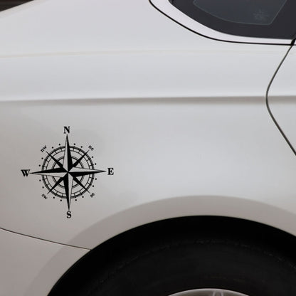 10 PCS  Art Design Vinyl NSWE Compass Car Stickers Decals, Black + White - Decorative Sticker by buy2fix | Online Shopping UK | buy2fix