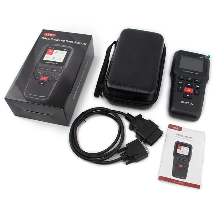 YAWOA YA401 Car Engine Fault Diagnostic Instrument OBD2 Car Fault Reading Card Battery Detector - In Car by buy2fix | Online Shopping UK | buy2fix