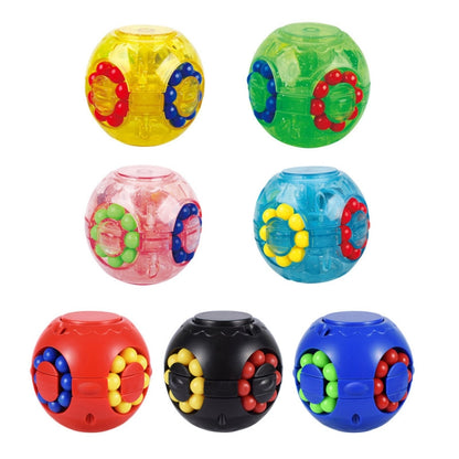 3 PCS Round Finger Magic Bean Cube Toy Children Intelligence Fingertip Spinning Top, Random Color Delivery - Magic Cubes by buy2fix | Online Shopping UK | buy2fix