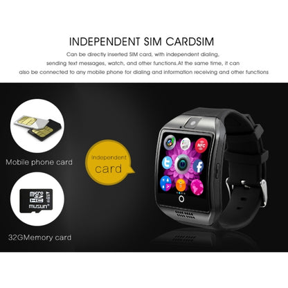 Q18 1.54 inch TFT Screen MTK6260A 360MHz Bluetooth 3.0 Smart Watch Phone, 128M + 64M Memory(Black) - Smart Wear by buy2fix | Online Shopping UK | buy2fix