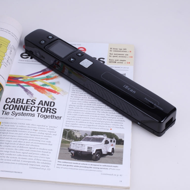 iScan02 Double Roller Mobile Document Portable Handheld Scanner with LED Display,  Support 1050DPI  / 600DPI  / 300DPI  / PDF / JPG / TF(Black) - Consumer Electronics by buy2fix | Online Shopping UK | buy2fix