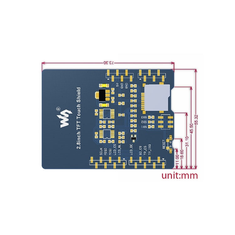 2.8 inch Touch LCD Shield for Arduino - Arduino Nucleo Accessories by Waveshare | Online Shopping UK | buy2fix