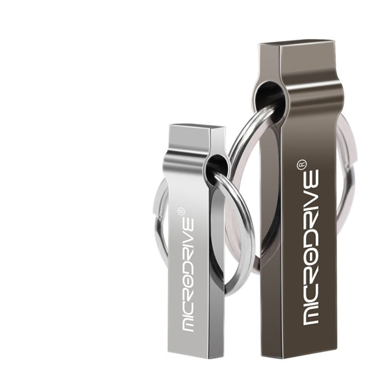 MicroDrive 8GB USB 2.0 Metal Keychain U Disk (Grey) - USB Flash Drives by MicroDrive | Online Shopping UK | buy2fix