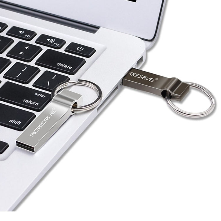 MicroDrive 64GB USB 2.0 Metal Keychain U Disk (Grey) - Computer & Networking by MicroDrive | Online Shopping UK | buy2fix