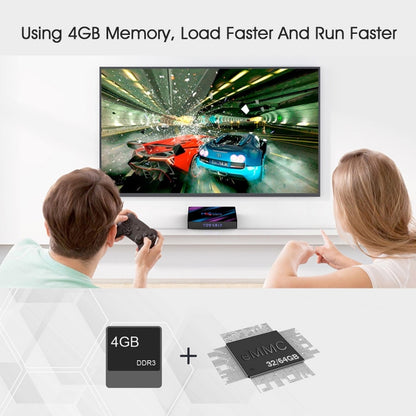 H96 Max-3318 4K Ultra HD Android TV Box with Remote Controller, Android 9.0, RK3318 Quad-Core 64bit Cortex-A53, WiFi 2.4G/5G, Bluetooth 4.0, 4GB+64GB - Consumer Electronics by buy2fix | Online Shopping UK | buy2fix